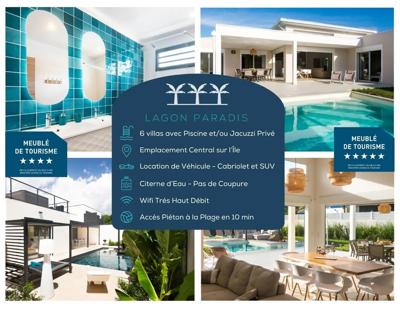 Lagon Paradis - 6 Villas Individuelles Avec Piscine Ou Jacuzzi - Loc Voiture Cabriolet Ou Suv Ле-Гозье Гваделупа